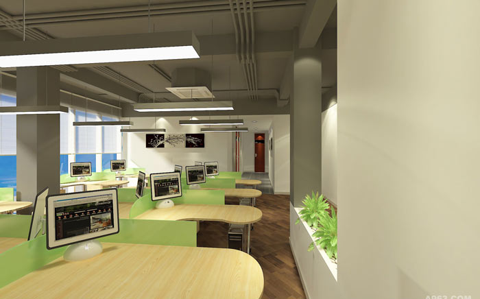 基金公司辦公室辦公區(qū)域裝修設(shè)計(jì)案例效果圖