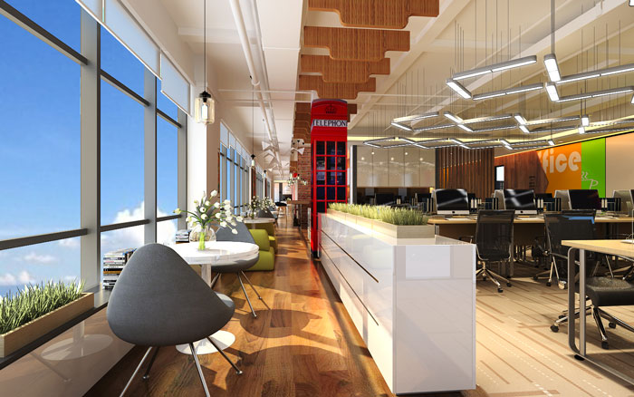 900平方電子商務(wù)辦公室辦公區(qū)域裝修設(shè)計(jì)案例效果圖