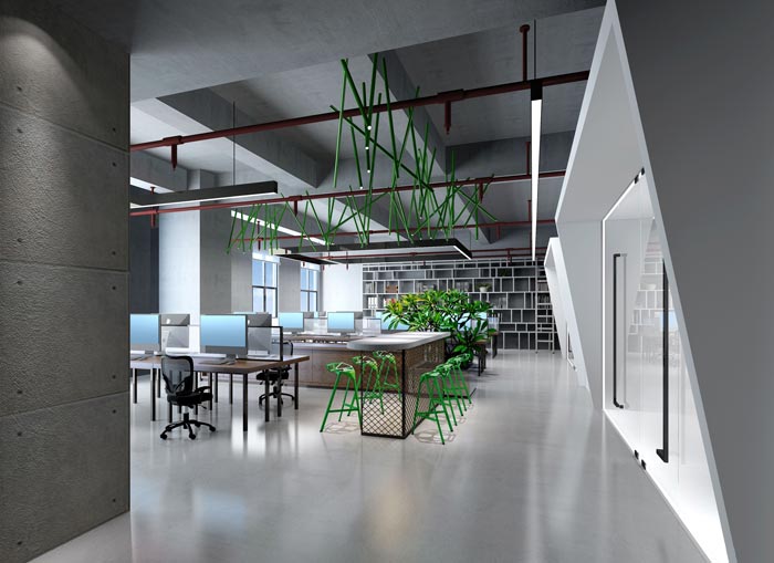 550平方廣告公司辦公室辦公空間裝修設計案例效果圖