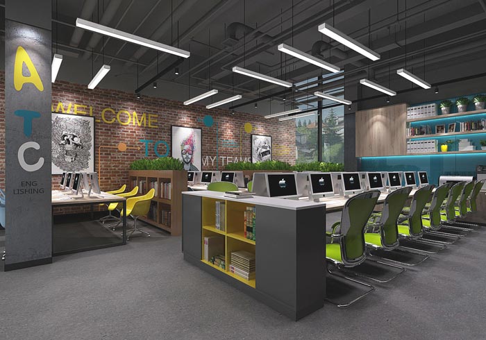 國際教育辦公室辦公空間裝修設計案例效果圖