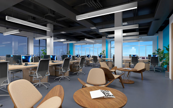 900平方教育行業(yè)辦公室辦公空間裝修設計案例效果圖