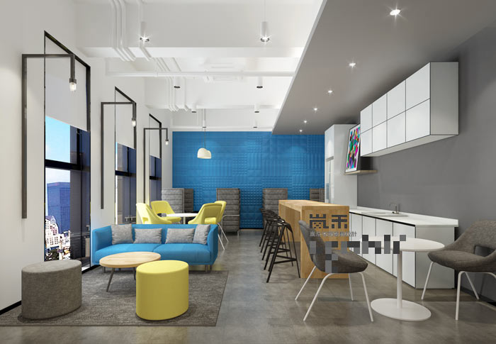 簡約風格辦公室茶水間裝修設計案例效果圖