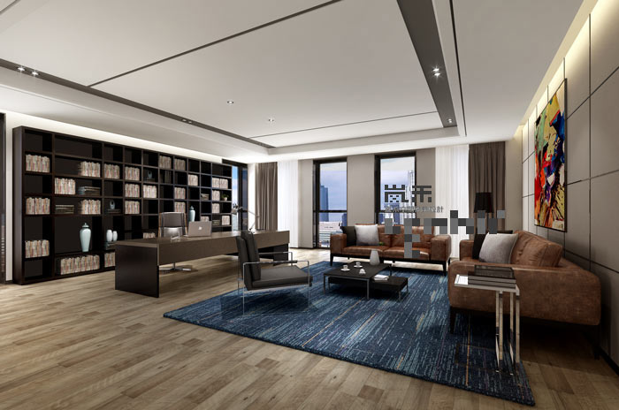 簡約風格董事長辦公室裝修設計案例效果圖