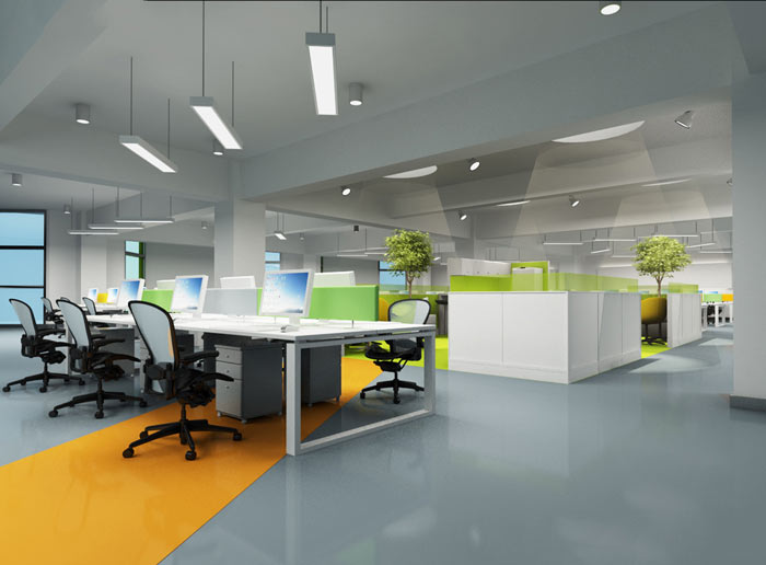辦公家具廠房辦公室動線裝修設計效果圖