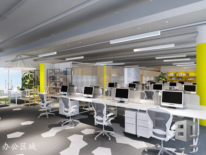 電子商務外包公司辦公室辦公空間裝修設計效果圖