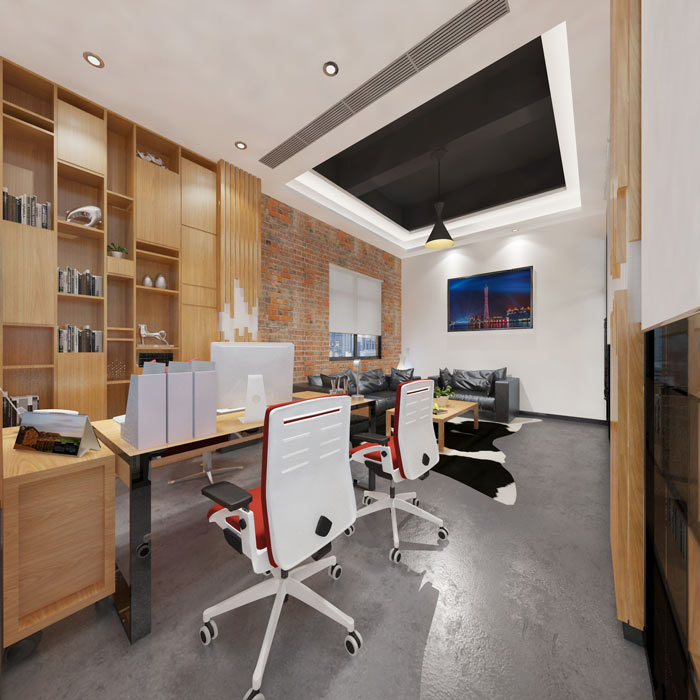 廠房loft風格總經理辦公室裝修設計案例效果圖