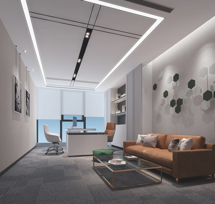 創業公司總經理辦公室裝修設計案例效果圖