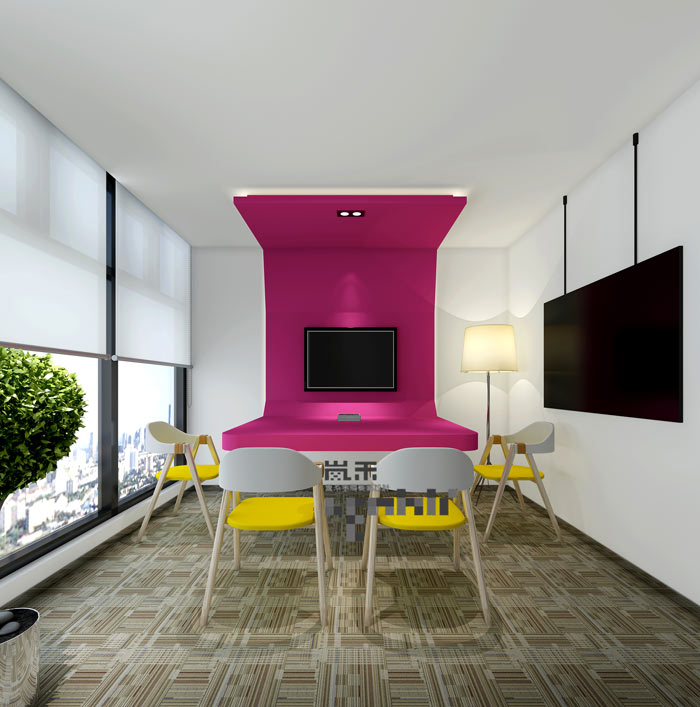 狄邦教育辦公室接待區域裝修設計案例效果圖