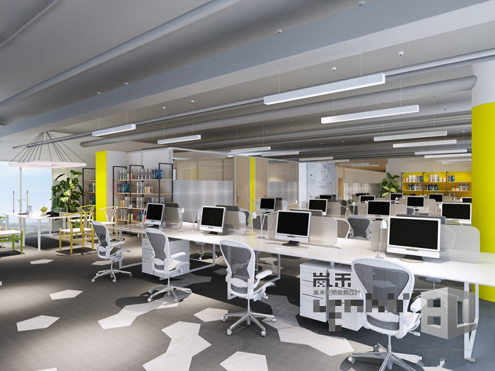狄邦教育辦公室辦公區域裝修設計案例效果圖