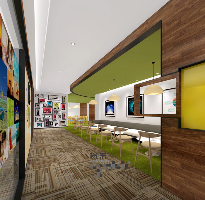 狄邦教育辦公室休息區域裝修設計案例效果圖