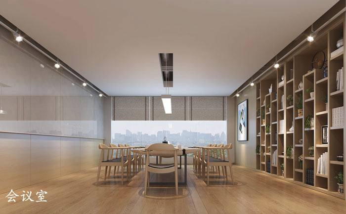 1200平方工業風辦公室會議室裝修設計案例效果圖