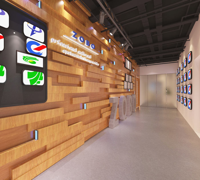 廣告代理公司辦公室前臺裝修設計案例效果圖