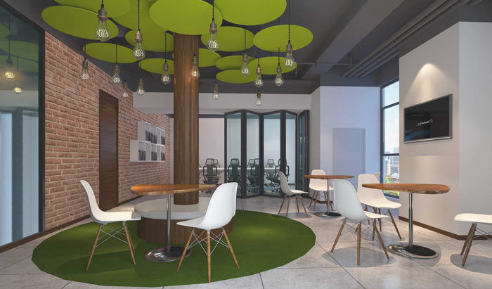 廣告代理公司辦公室休息區域裝修設計案例效果圖