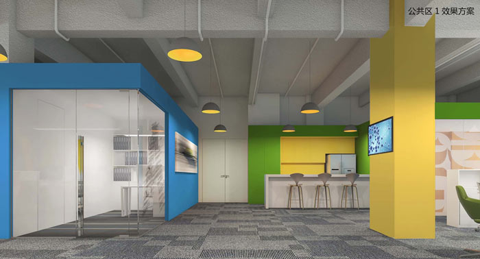 機(jī)器人科技公司辦公室茶水間裝修設(shè)計(jì)案例效果圖