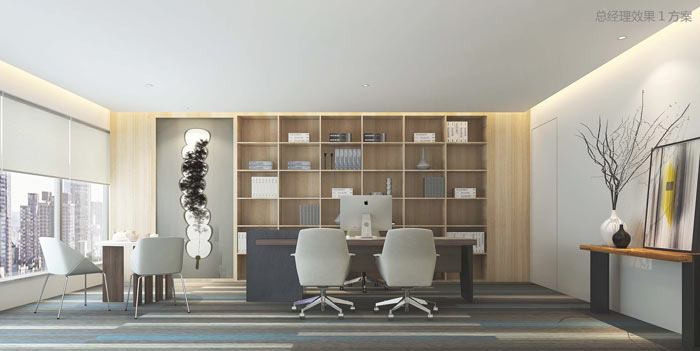 機(jī)器人科技公司總經(jīng)理辦公室裝修設(shè)計(jì)案例效果圖