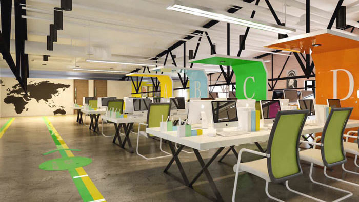 1100平方工業(yè)風(fēng)辦公室裝修設(shè)計(jì)案例