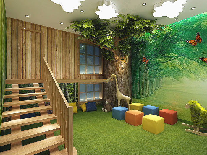 幼兒教育辦公室玩耍區域裝修設計案例效果圖