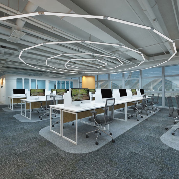 營銷策劃公司辦公室辦公區域裝修設計案例效果圖