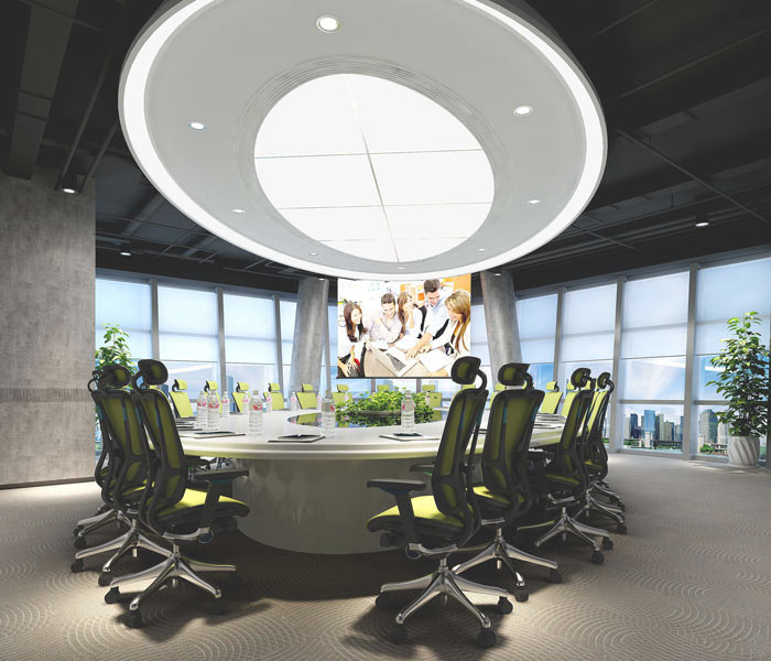 營銷策劃公司辦公室會議區域裝修設計案例效果圖