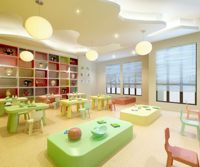 早教中心辦公室教室裝修設計案例效果圖