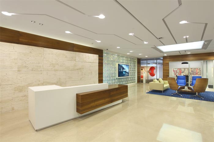 傳媒廣告公司辦公室前臺裝修設計案例效果圖