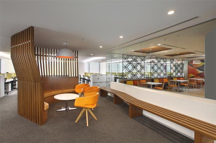 傳媒廣告公司辦公室交流區域裝修設計案例效果圖