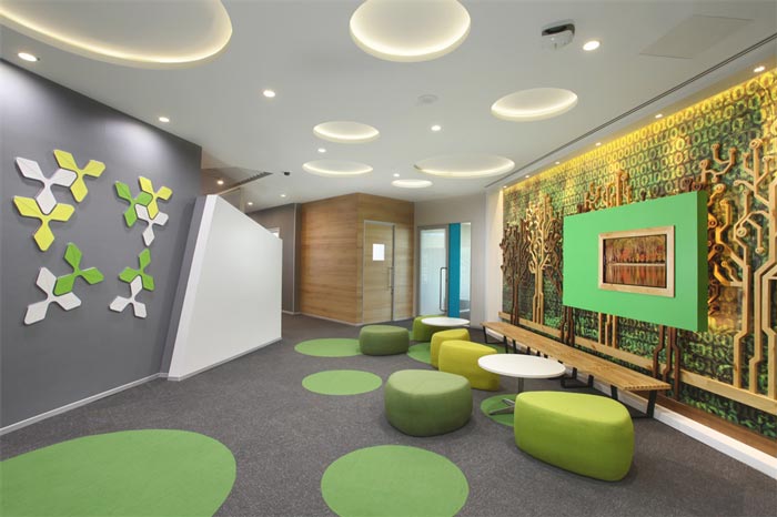 傳媒廣告公司辦公室動線休息區域裝修設計案例效果圖