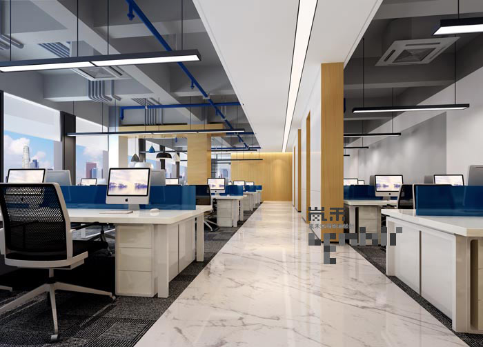 510平方中型創(chuàng)意辦公室辦公區(qū)域裝修設(shè)計案例效果圖