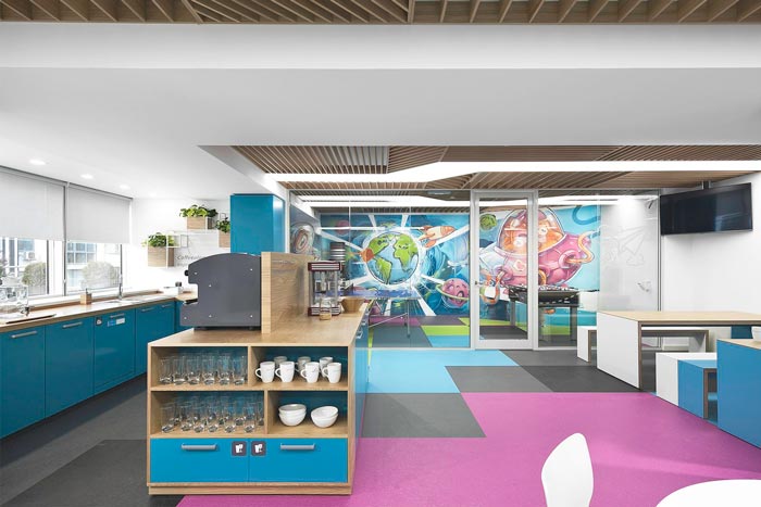 網絡技術公司辦公室茶水間裝修設計案例效果圖