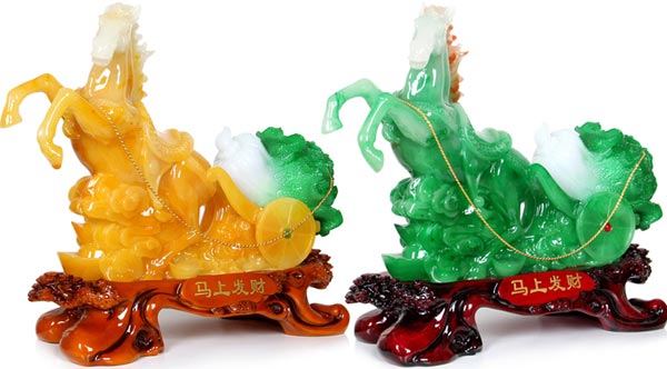 馬上發財馬擺件效果圖