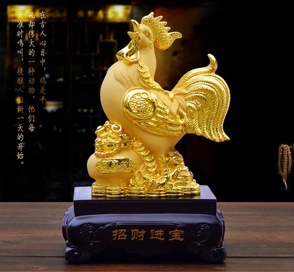 招財進寶雞擺件效果圖