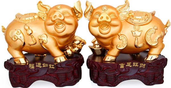 富足旺財豬擺件效果圖