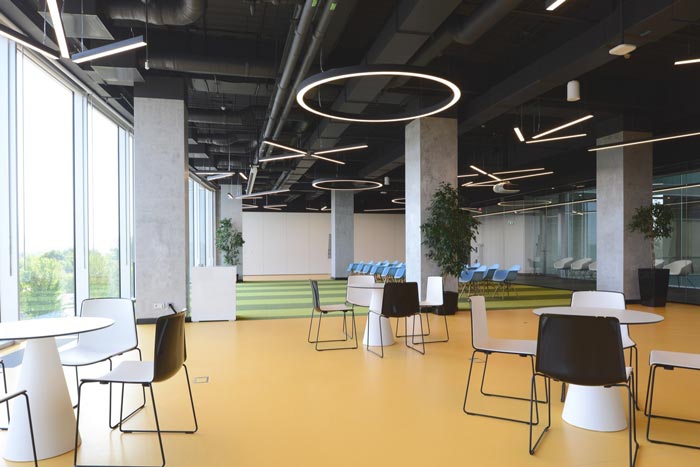 運動用品制造商廠家辦公室休息區域裝修設計案例效果圖