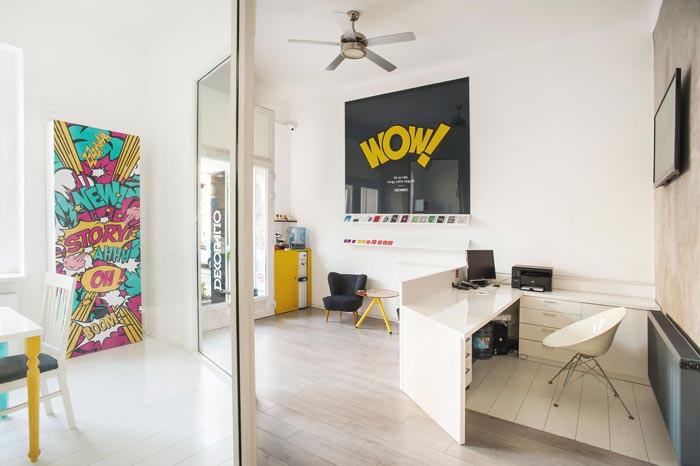 品牌設計工作室前臺裝修設計案例效果圖