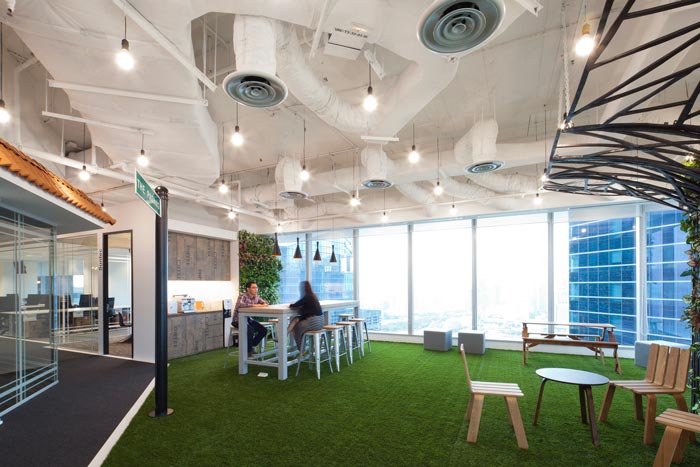 在線旅游公司辦公室茶水間裝修設計案例效果圖