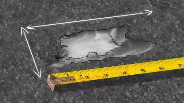 測量地毯損壞處效果圖