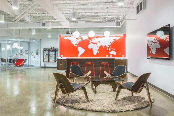 B2B公司辦公室接待區域裝修設計案例效果圖