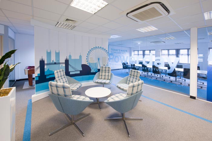 新能源科技公司辦公室交流區域裝修設計案例效果圖