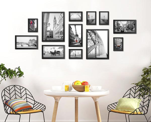 環境黑白裝飾畫效果圖