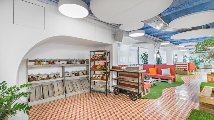 網(wǎng)絡(luò)游戲公司辦公室洽談區(qū)域裝修設(shè)計(jì)案例效果圖