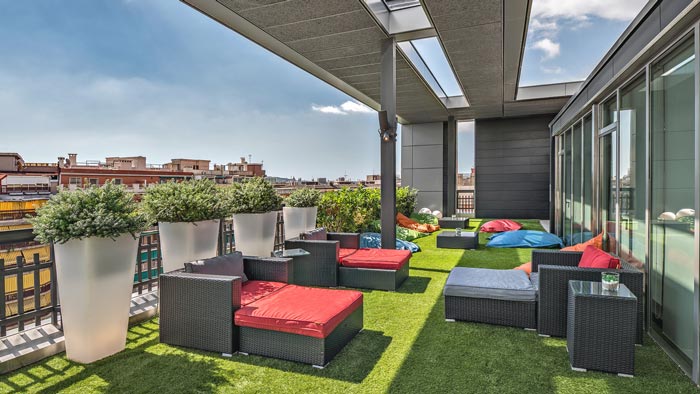 網(wǎng)絡(luò)游戲公司辦公室戶外區(qū)域裝修設(shè)計(jì)案例效果圖