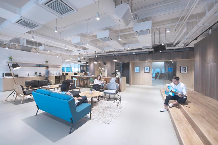 音樂傳媒公司辦公室茶水間裝修設(shè)計案例效果圖