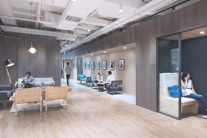 音樂傳媒公司辦公室動線裝修設(shè)計案例效果圖