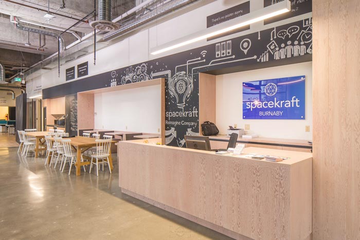 共享創業空間辦公室前臺裝修設計案例效果圖