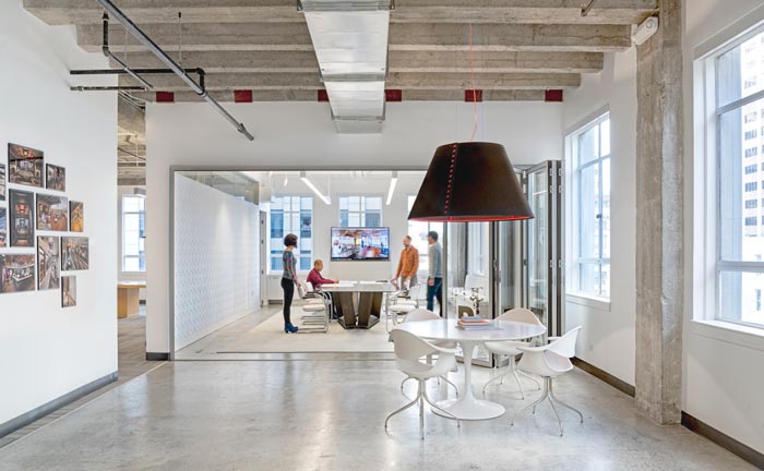 建筑事務所辦公室前臺接待裝修設計案例效果圖