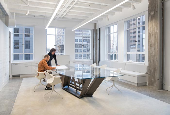 建筑事務所辦公室交流區域裝修設計案例效果圖