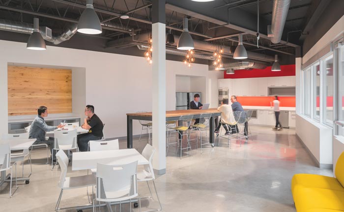 投資者服務公司辦公室茶水間裝修設計案例效果圖