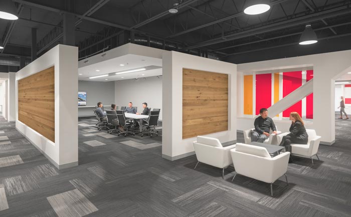 投資者服務公司辦公室動線裝修設計案例效果圖