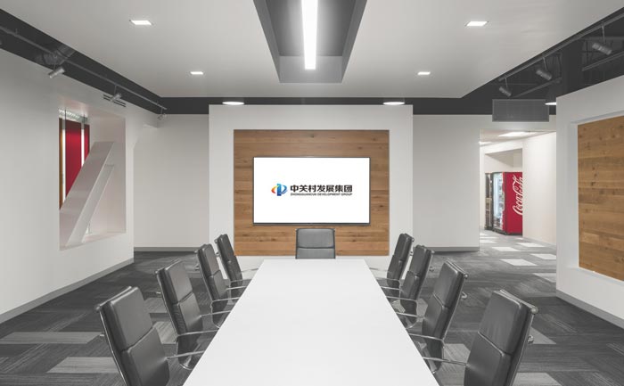 投資者服務公司辦公室會議室裝修設計案例效果圖