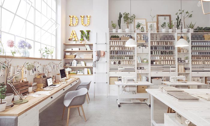 服裝設計工作室辦公區裝修設計案例效果圖